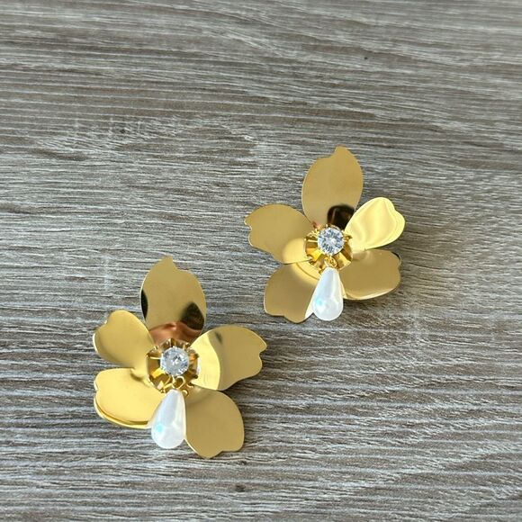 Bohemian flower earrings A1110 - Picture 2 of 4